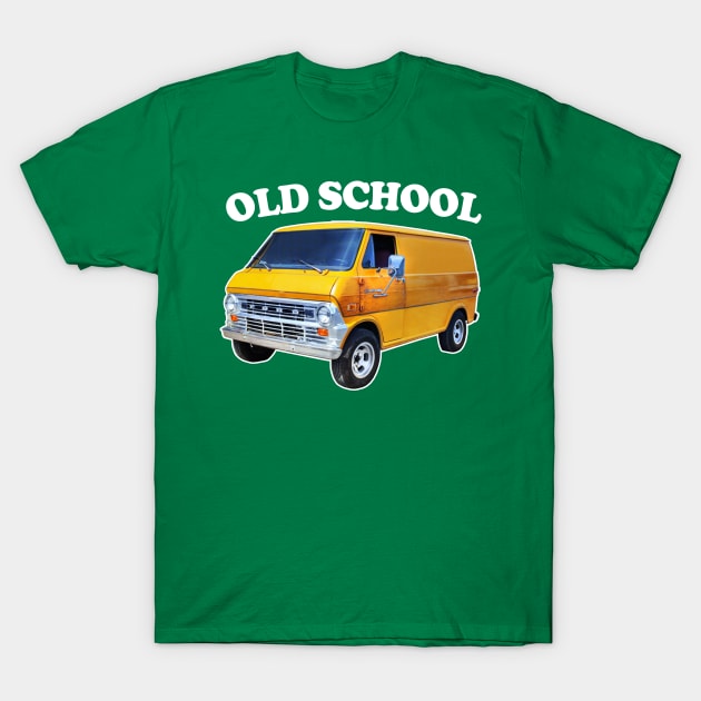 OLD SCHOOL  //// Retro 70s Style Design T-Shirt by DankFutura